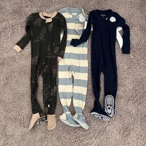 Burt’s Bees Baby 24 mo. One piece PJ Sleepers THREE PACK NWT